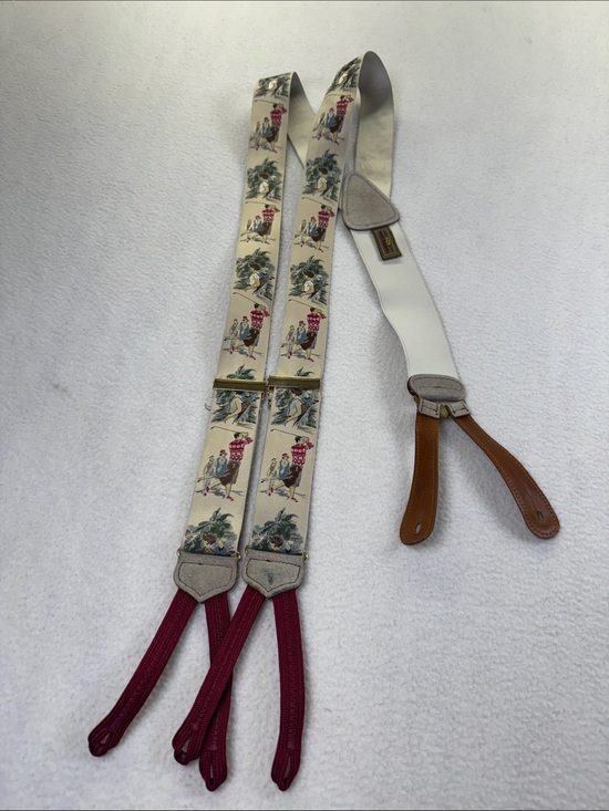 Trafalgar Other - TRAFALGAR Limited Edition St. Andrews Golf Print Silk Suspenders Limited Edition
